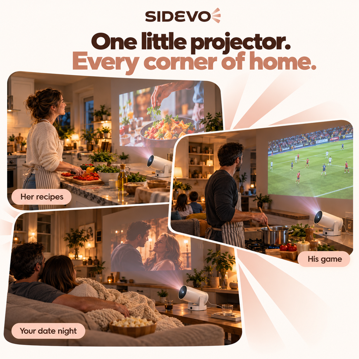 Sidekick – Mini Smart Projector.